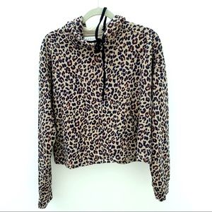 Velvet cropped hoodie size S
